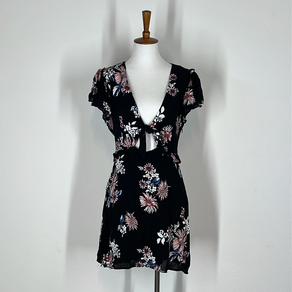 Cotton Candy LA Black and Pink Floral Mini Dress